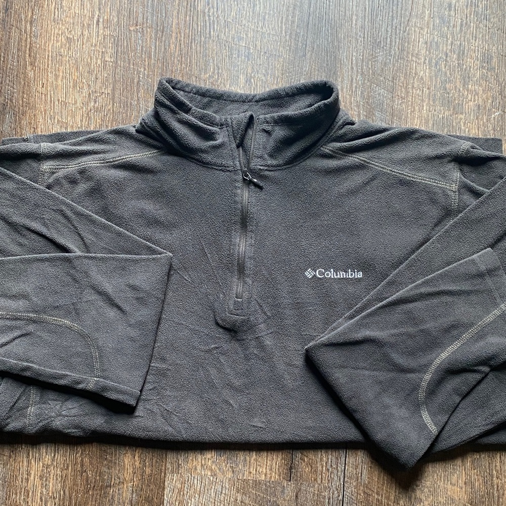 Columbia Men's Dark Brown Zip Up Lightweight Fleece